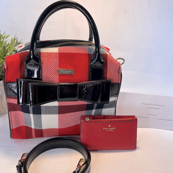 kate spade Handbags - Kate Spade N.Y bundle Plaid Crossbody and Jackson Sylvia bifold leather wallet